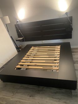 King Size Bed, Head Board, Lamps