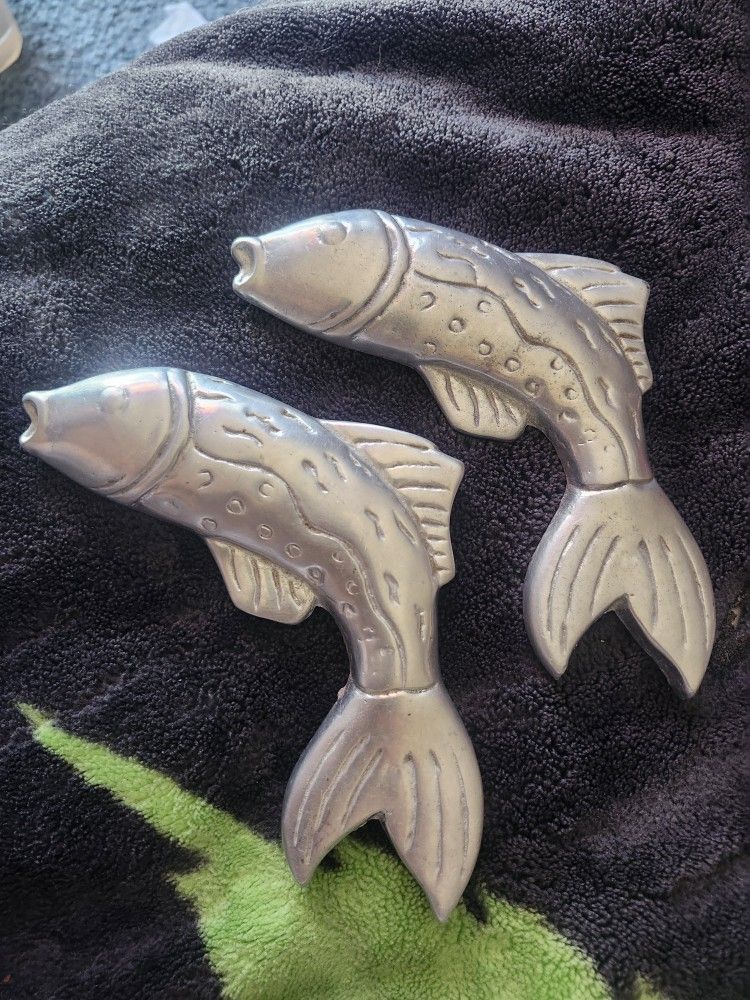Antique Pewter Cast Fish
