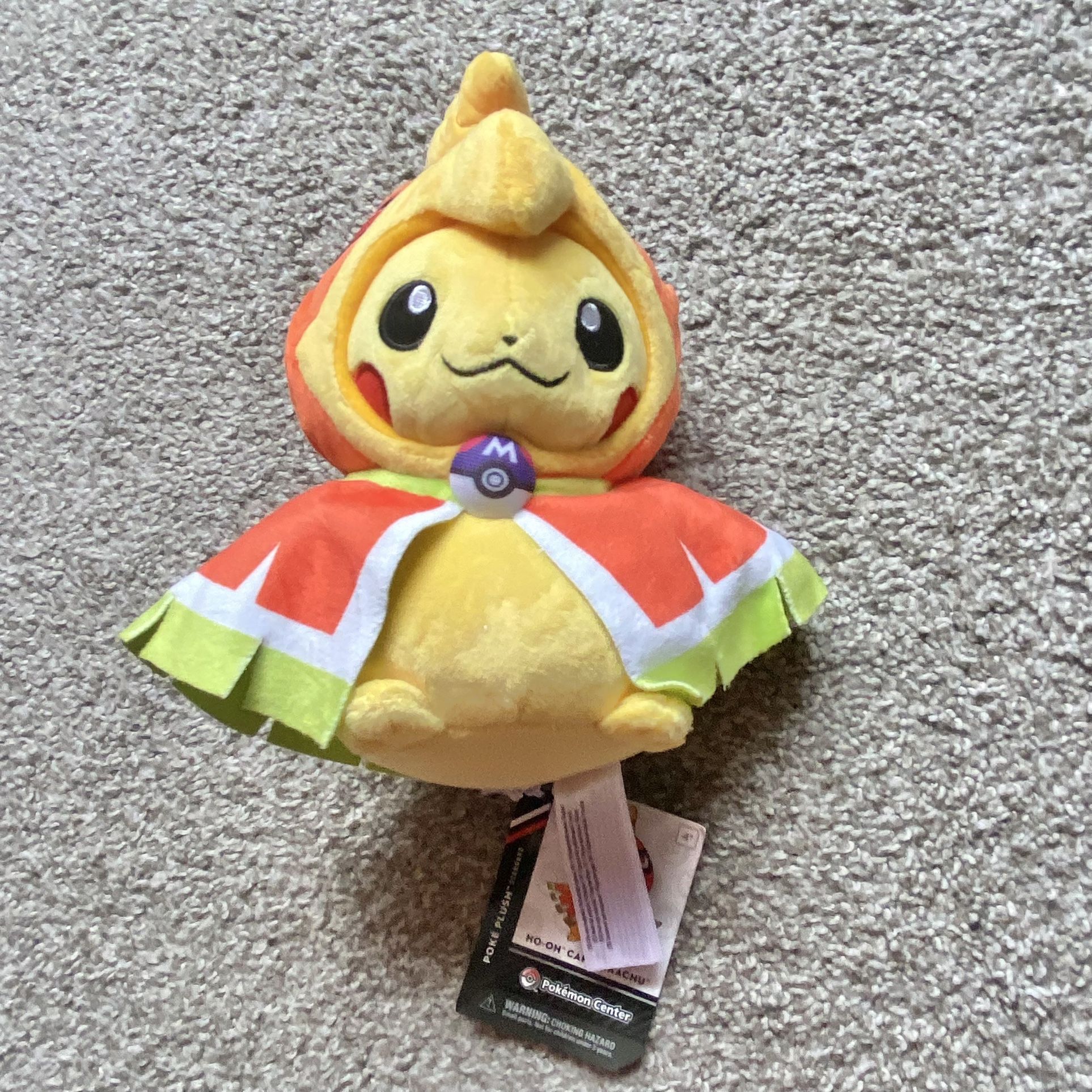 Plush Ho Oh Poncho Pikachu Plush Pokémon Center Limited
