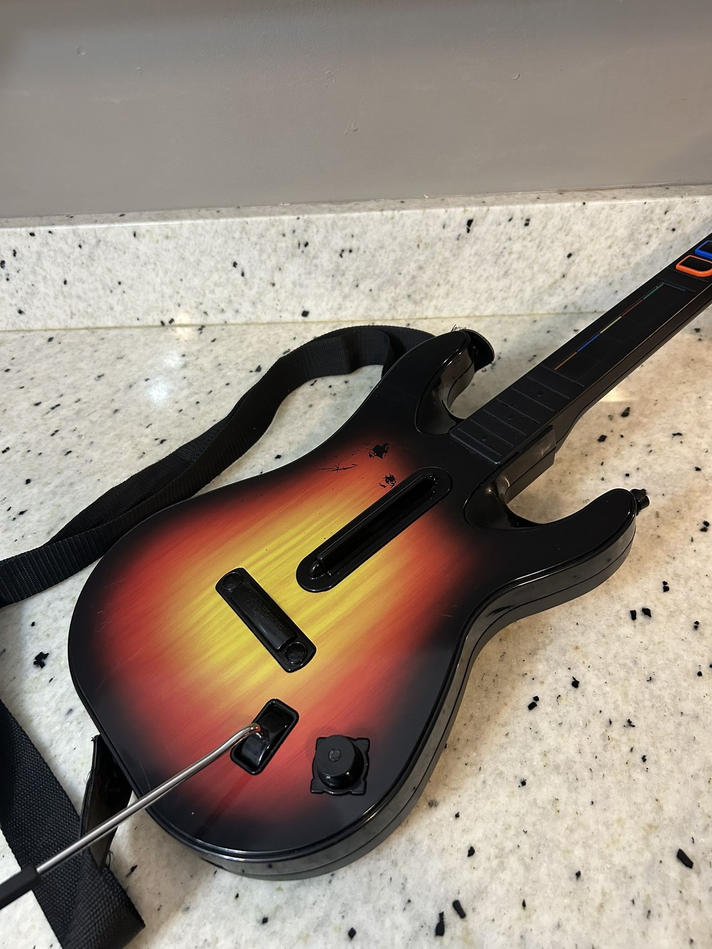 Guitar Hero Guitar PS2 World Tour Sunburst Controller No Dongle Untested