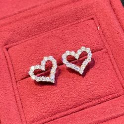 Tiffany Hollow heart earrings