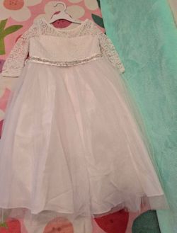 5/6 white formal dress