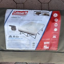Colman Queen Cot With Air Mattress And Pump