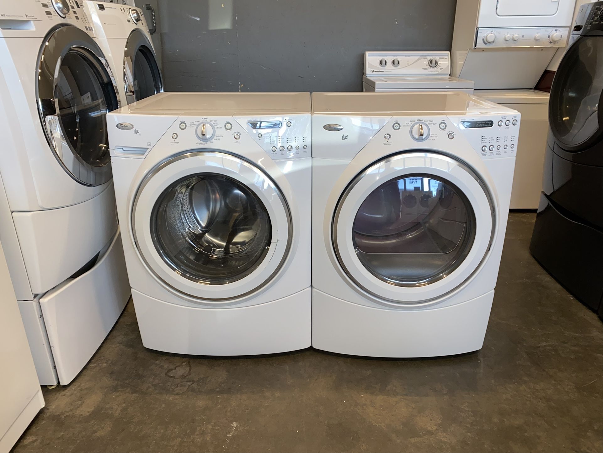 WHIRLPOOL XL CAPACITY WASHER DRYER ELECTRIC SET FREE DELIVERY