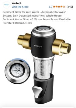 Sediment Filter for Well Water - Automatic Backwash System
