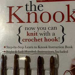 “the Knook” - Learn To Knit With A Crochet Hook! NIB