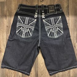 Rock Revival x Jaded London Colossus Jorts Size 34 Blue NWOT