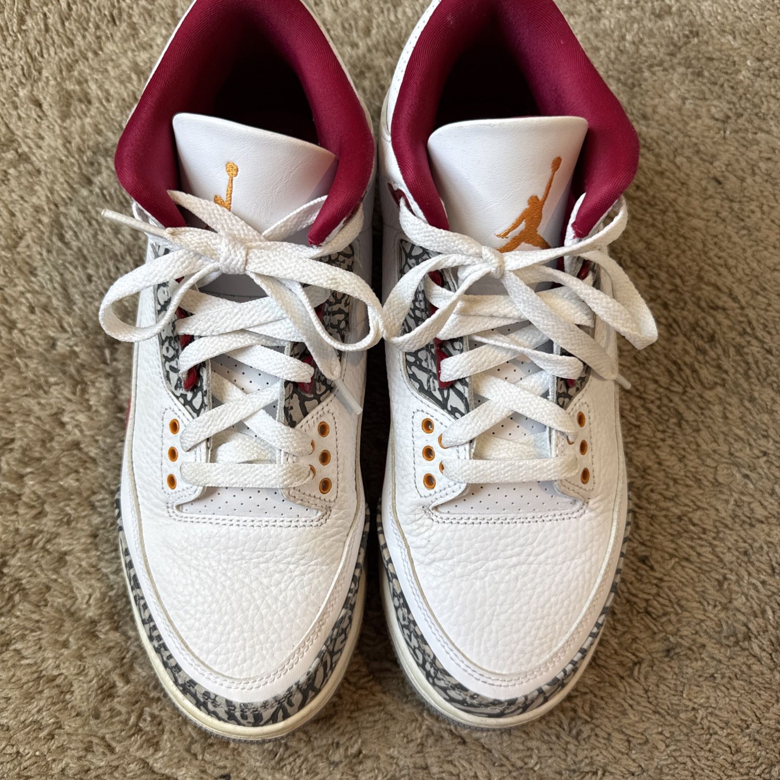 Mid-Top Jordan Air Jordan 3 Retro "Cardinal Red" Men's Basketball Shoes