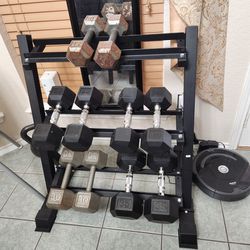 Weights Dumbbells And Rack