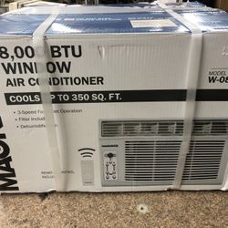 8000 BTU Window Ac Unit Magnavox New With Remote
