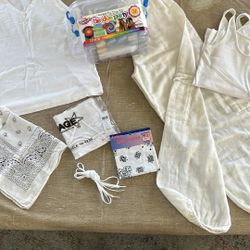 Tie-dye Party Set With White Clothes