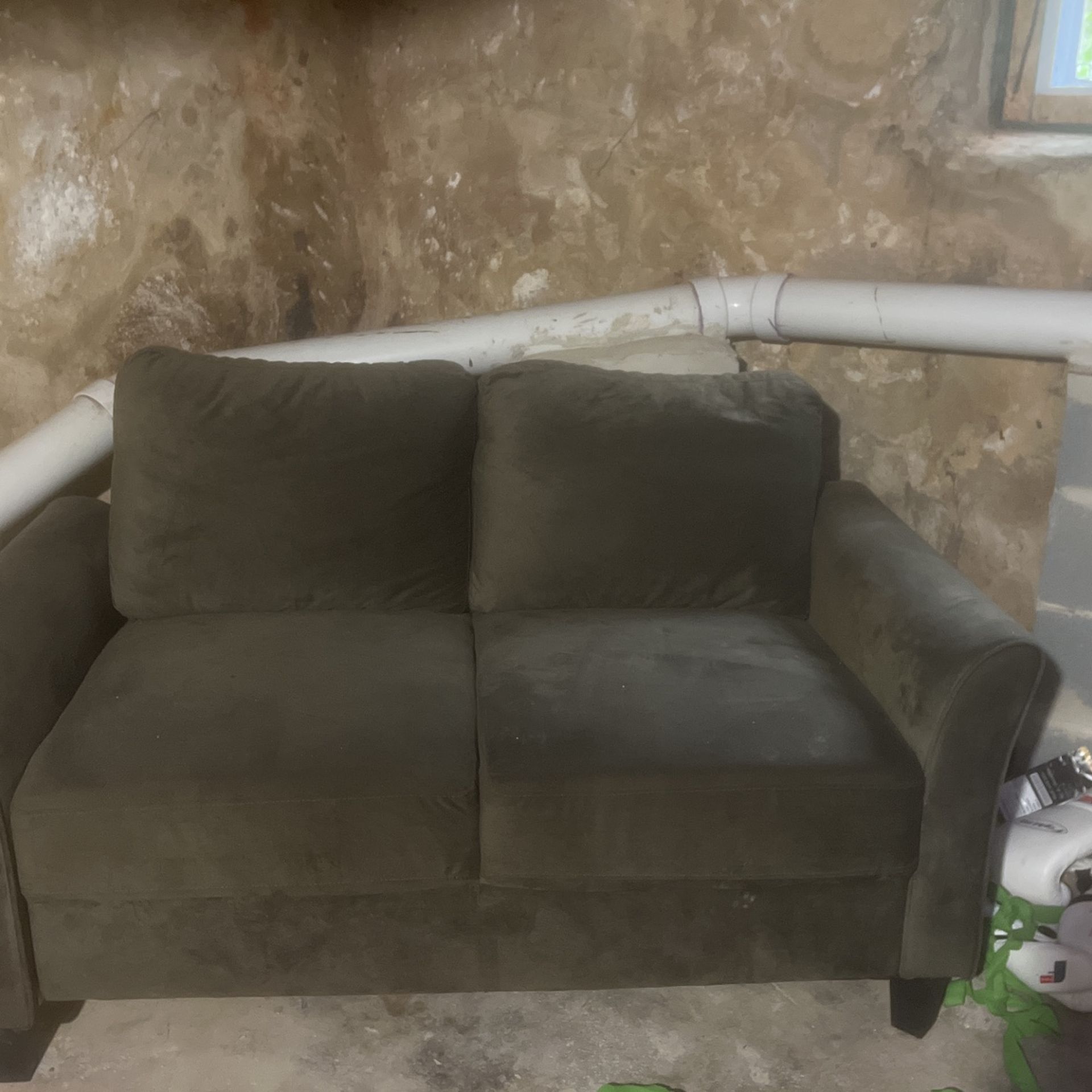 Grey Two Seater Sofa 