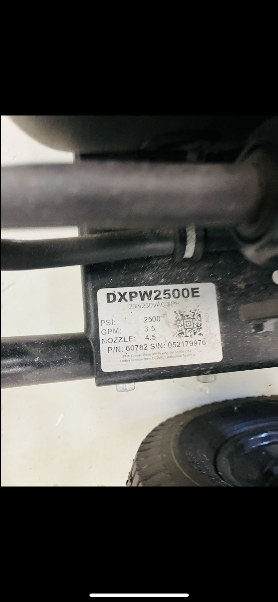 DeWalt 60782 2500 PSI 3.5 GPM Electric Pressure Washer