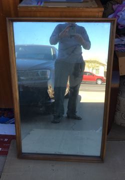 Vintage mirror in hardwood frame