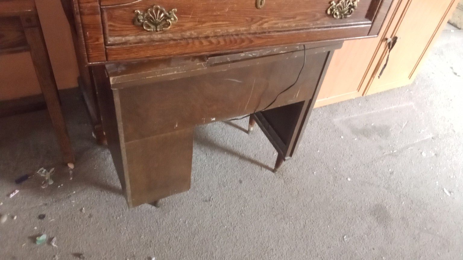 Antique Folding Sewing Machine Desk 