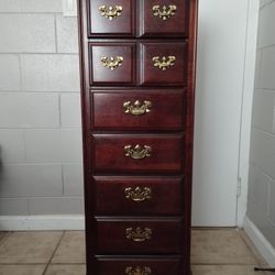 Chippendale Style American Drew Furniture Lingerie Chest – 7 Drawers, Vintage Mahogany