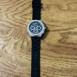 Ed Hardy Stainless Steel Quartz Rhinestone Watch