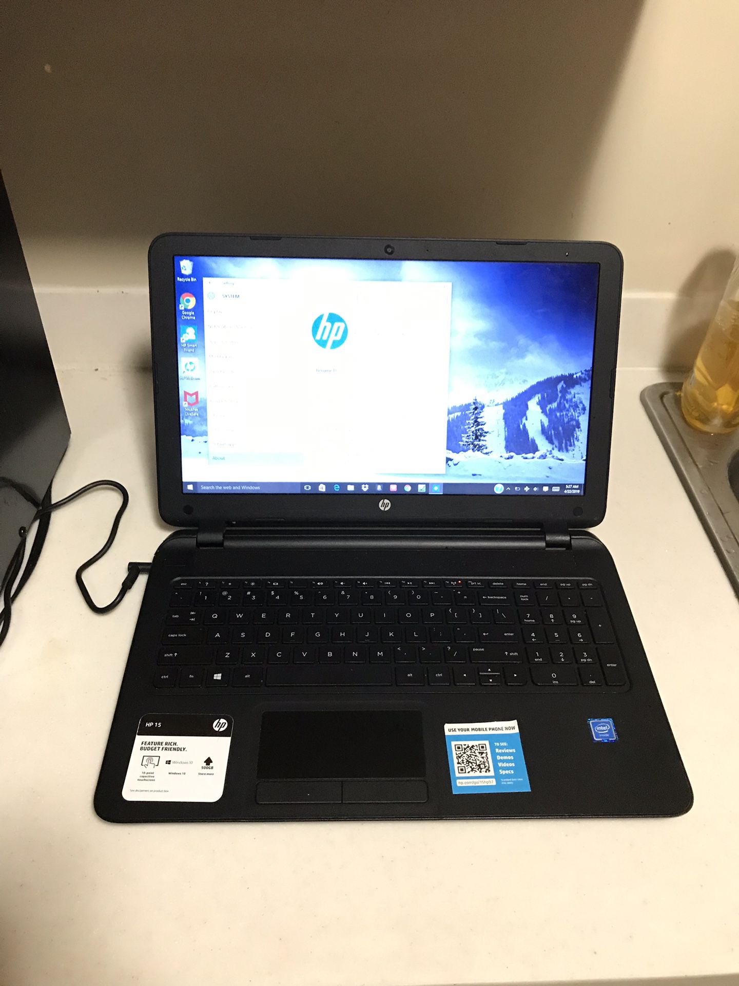 HP 15 Microsoft Laptop with TOUCH-Screen