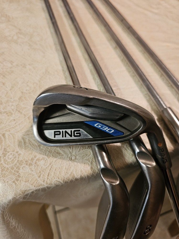 GOOD CONDITION! PING G30 GOLF CLUB IRON SET 1 INCH LONGER FOR TALLER PLAYER