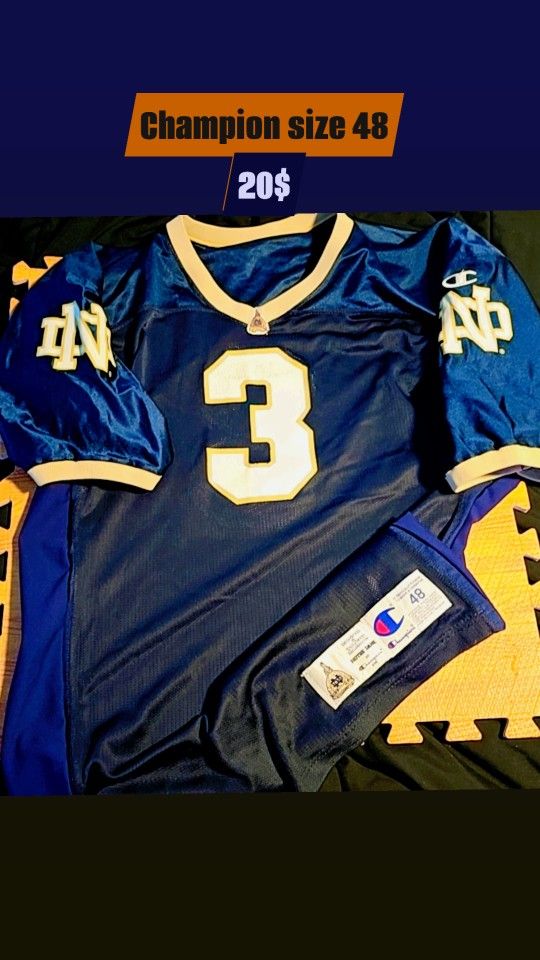 Size 48 Champion Norte Dame Jersey