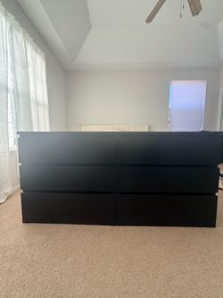 IKEA MALM 6-Drawer Dresser – Black/Brown