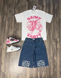 Dior or Adidas Jellyfish with Saint Vanity Shirt and Loewe Shorts Brand New