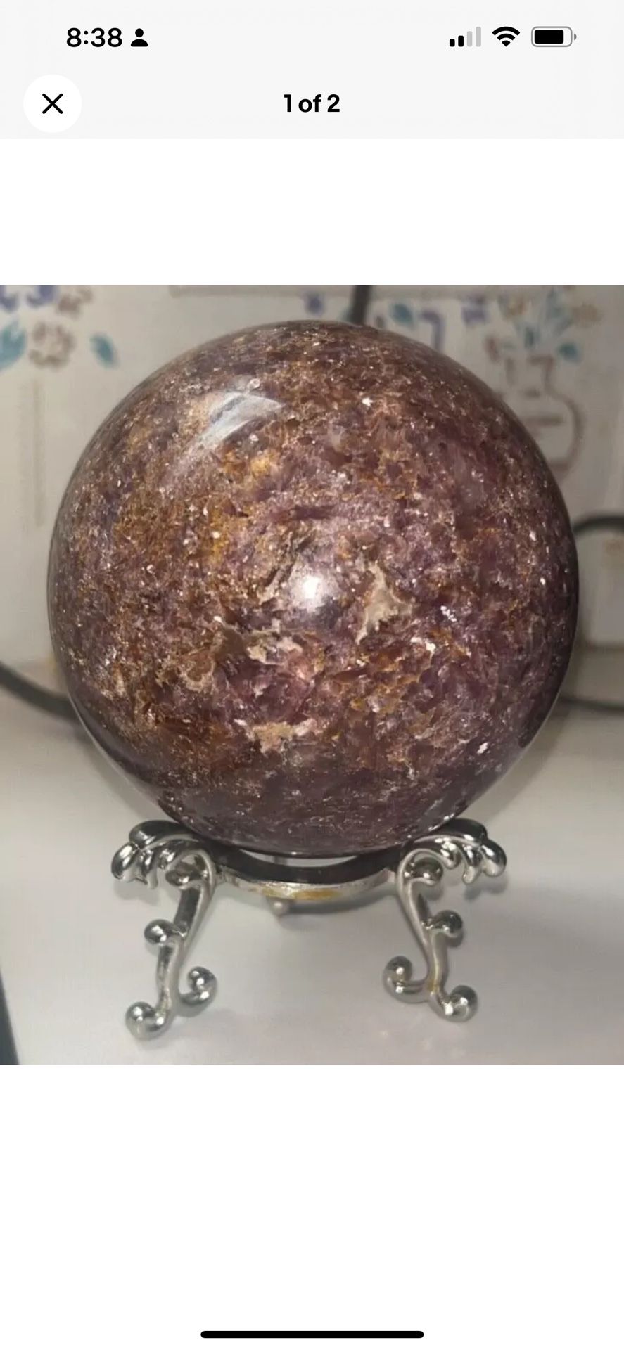 Lepidolite Sphere High Quality Sparkles Everywhere! 1046G!!