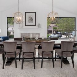 ARHAUS Velvet Dining Chairs - 10