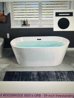 Free standing acrylic tub 59 inch
