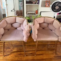 Pink/ Gold chairs
