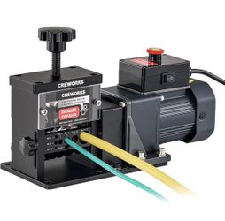 CREWORKS Automatic Wire Stripper Machine, 8 Channel Electric Wire Stripping Machine for 0.06 to 0.67 in. Copper Wires, Electric Cable Stripper Machine