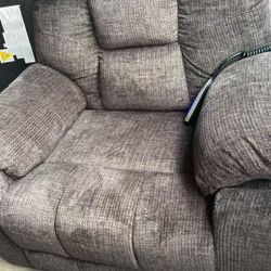 Brand New Recliner Sofa, Massage Chair With Electric And Heat Cushion, Hidden Cup Holder.