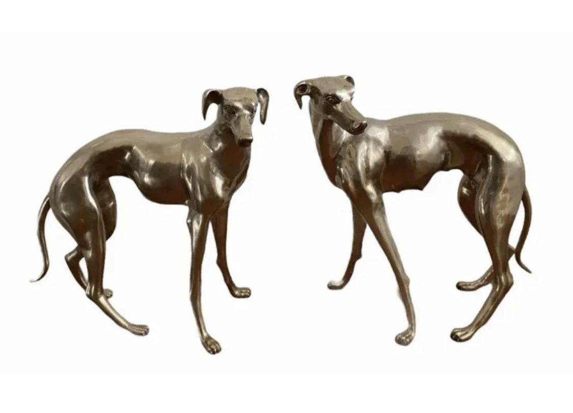 Life Size Bronze Dogs Sculptures