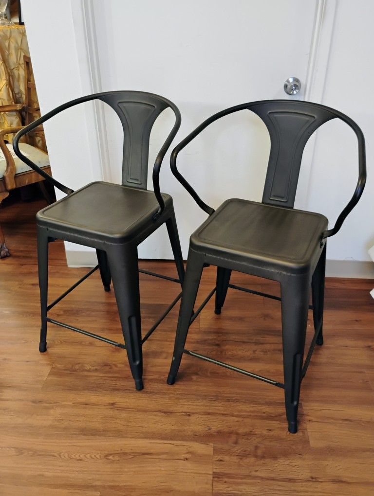 Counter Height Bar Stools, Set Of 2