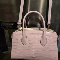 Kate Spade Croc Lavender Satchel Handbag