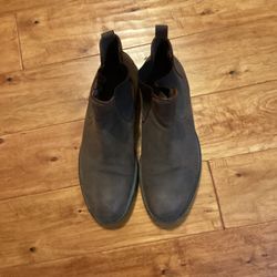 Brown Suede Leather Men Boots. Size:42