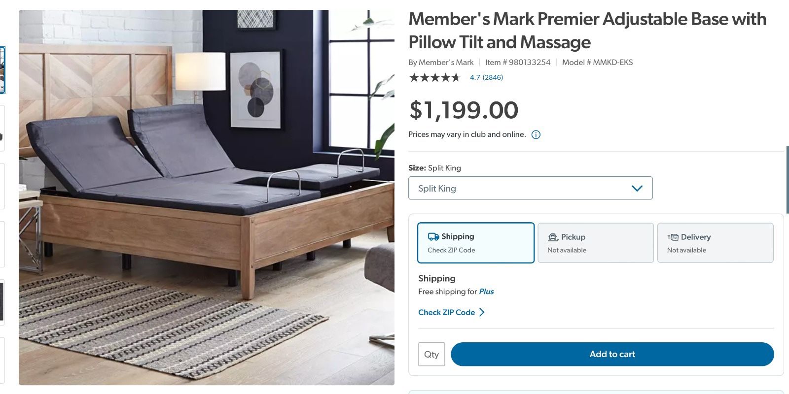 Adjustable Bed Bed Frame Sam's Club Night Therapy Reinforced