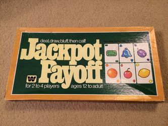 Vintage Jackpot Payoff Board Game!!!
