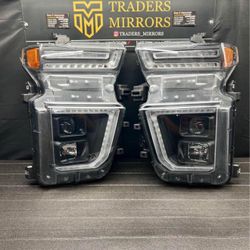 2020 - 2023 Chevy Silverado 2500 & 3500 Headlights Black NEW