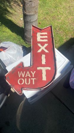 Antique exit sign