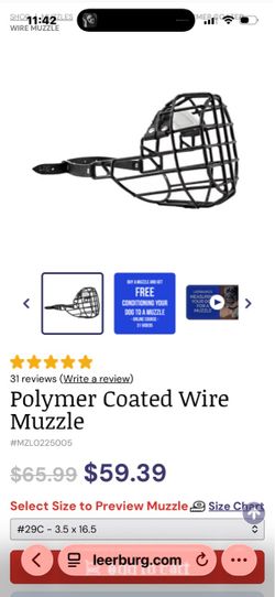 Leeburg Polymer Coated Wire Dog Muzzle