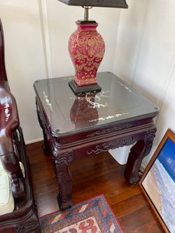 vintage Chinese rosewood side table