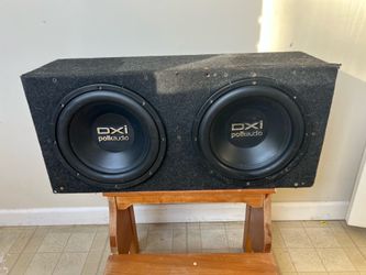 2 Polk Audio DXi 10” Subwoofers w/ Felted Enclosure – Minor Cosmetic Damage