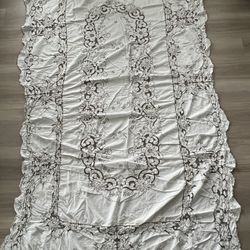Used Lace Table Cloth 56x96in