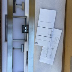 Lava Odoro 5-Piece Bathroom Hardware Accessories Set Brushed Nickel, Bathroom Towel Bar Holder Sets Wall Mounted Stainless Steel