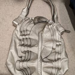 Metallic Silver Handbag