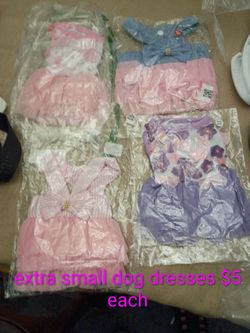 Extra small through small doggy wear by the bundle or individually