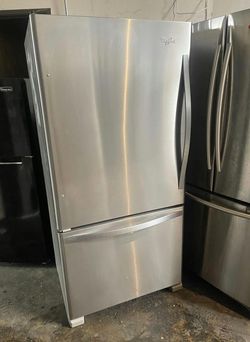 Whirlpool Bottom Freezer Refrigerator Stainless Steel