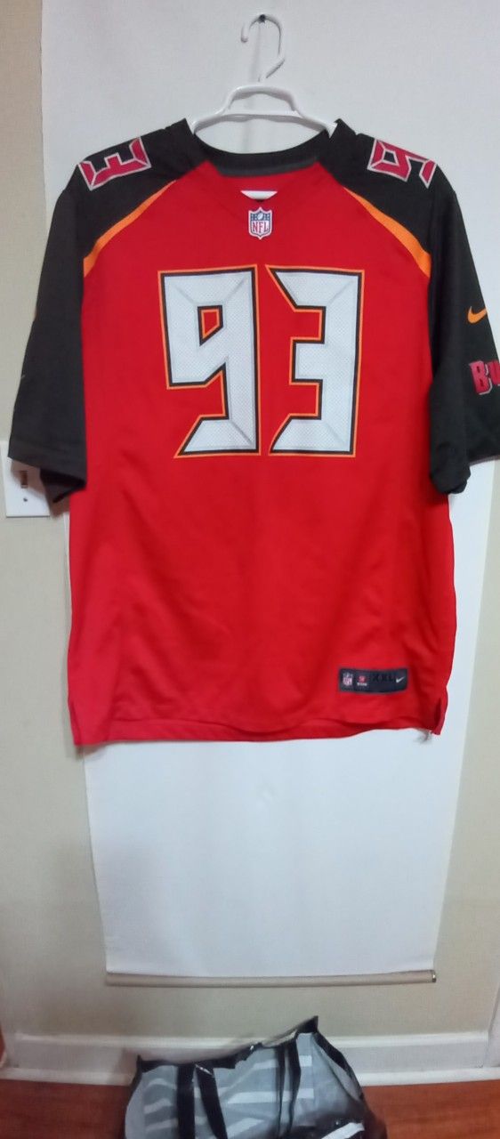Nike NFL On Field Tampa Bay Buccaneers #93 Gerald McCoy Red Jersey Mens XXL Used.