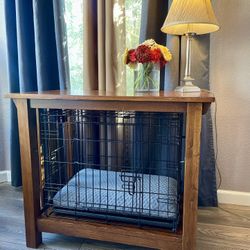 End Table Dog Crate Combo $40
